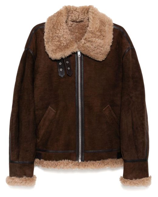 Bally Brown Shearling-Lined Jacket for men