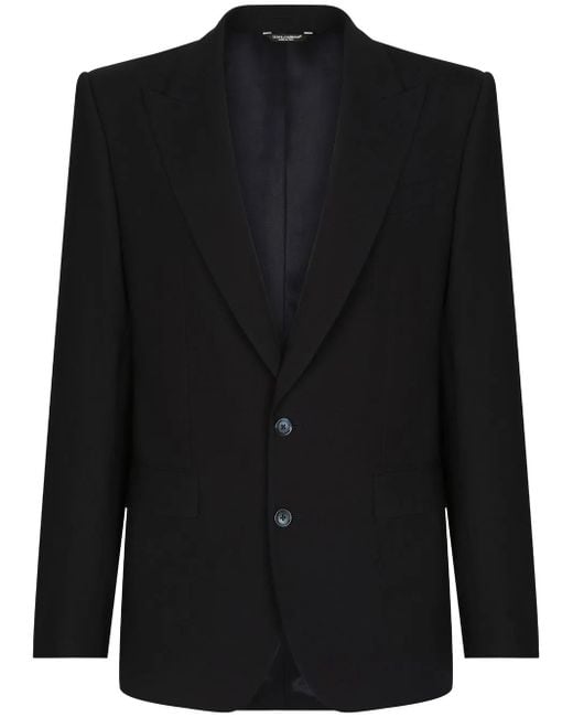 Dolce & Gabbana Pak Met Enkele Rij Knopen in het Black voor heren