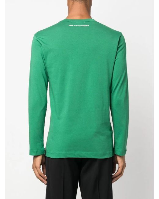 Comme des Garçons Green Crew-Neck Cotton Sweatshirt for men