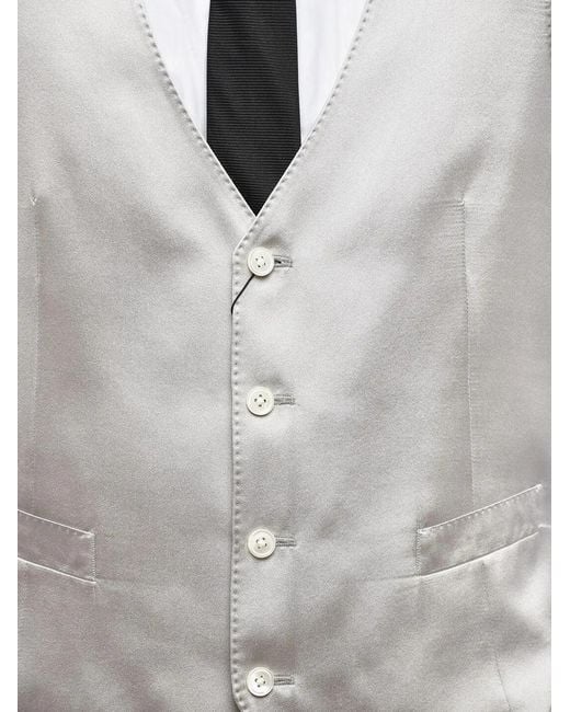 Corneliani White Satin Silk Jacket for men