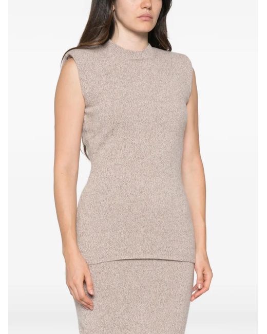 ELY ELY Natural Padded-Shoulder Vest