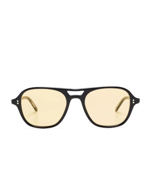 Garrett Leight Natural Round-Frame Sunglasses