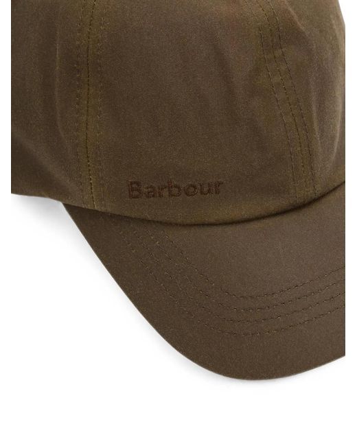 Barbour Brown Cotton Cap for men