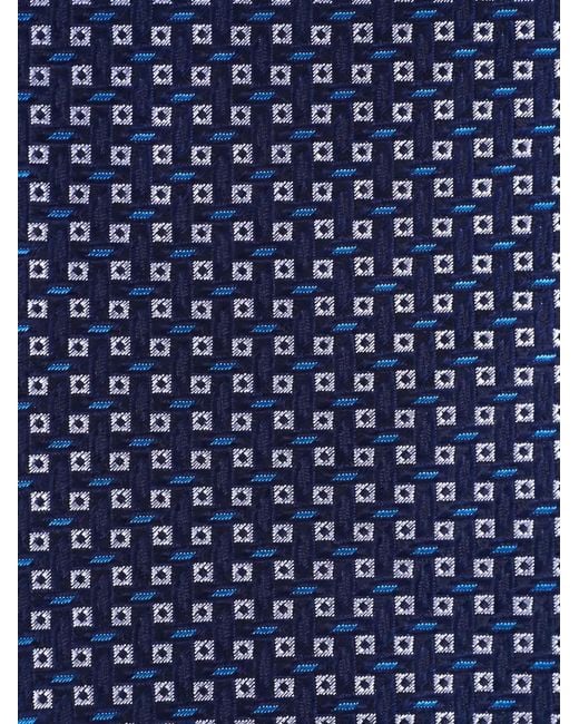 Canali Blue Patterned Tie for men