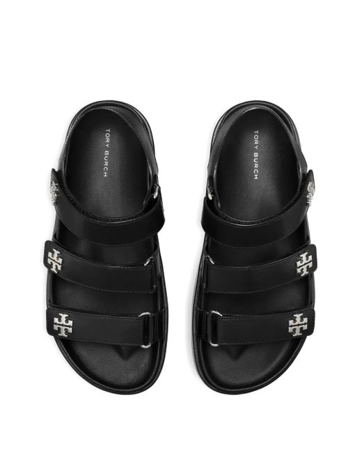 Tory Burch Black Triple Strap Platform Sandals