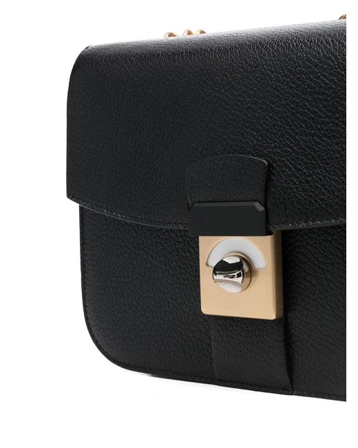 Maison Margiela Black New Lock Leather Shoulder Bag