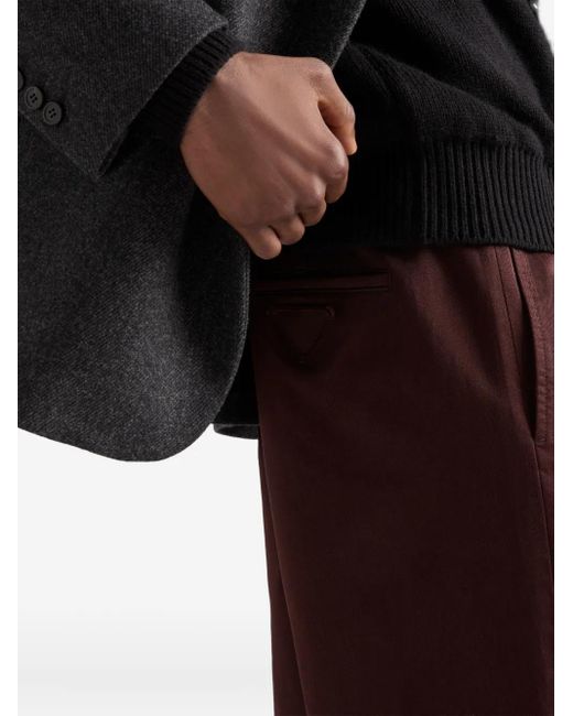 Prada Purple Cotton Pants for men