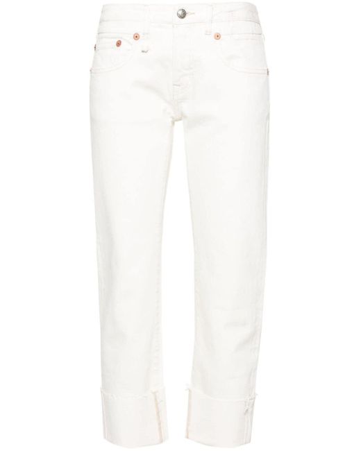 R13 Cropped Jeans in het White