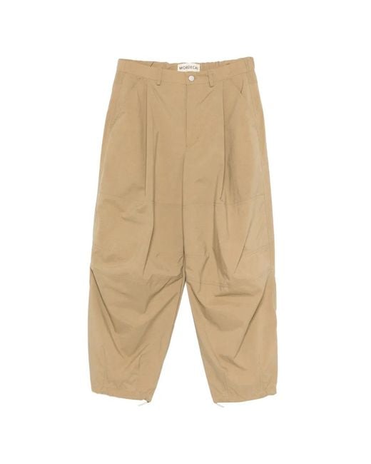 Mordecai White Pleat Stripe-Detail Cargo Pants for men