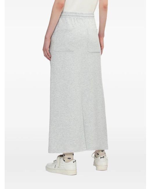 A Bathing Ape White Drawstring Maxi Skirt