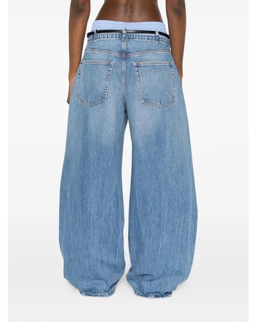 Alexander Wang Blue Pocket Belted Jeans