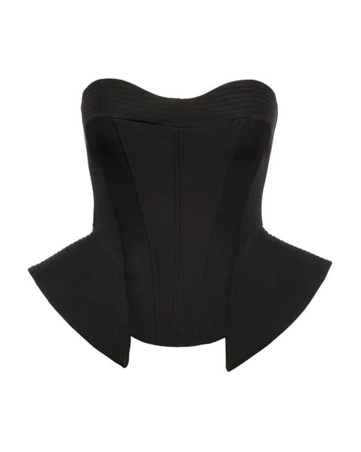 Top Hunter Con Peplum di V:PM ATELIER in Black