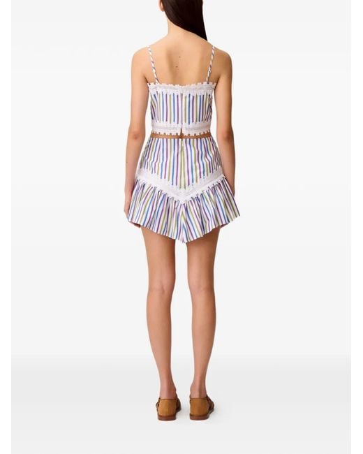 Claudie Pierlot White Strappy Crop Top