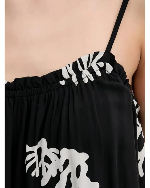 Benetton Black Printed Maxi Dress