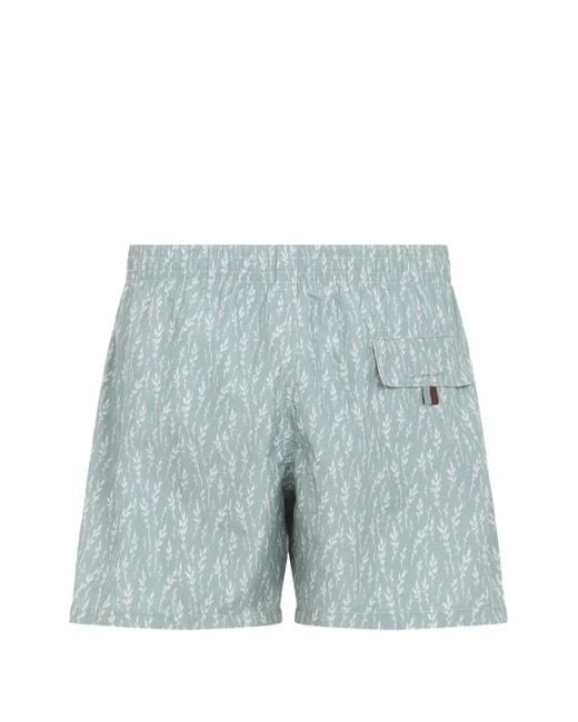 Canali Blue Drawstring Swim Shorts for men