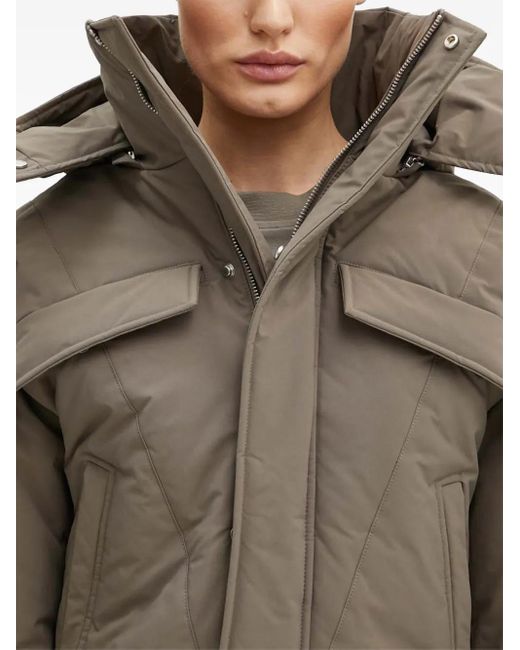 HELIOT EMIL Green Hooded Puffer Jacket