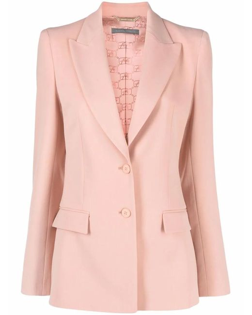 Alberta Ferretti Pink Single-Breasted Blazer