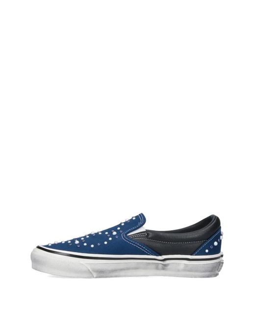 Vans Blue Premium Pearl Classic Slip-Ons for men
