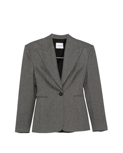 ANDAMANE Gray Toni Single-Breasted Blazer