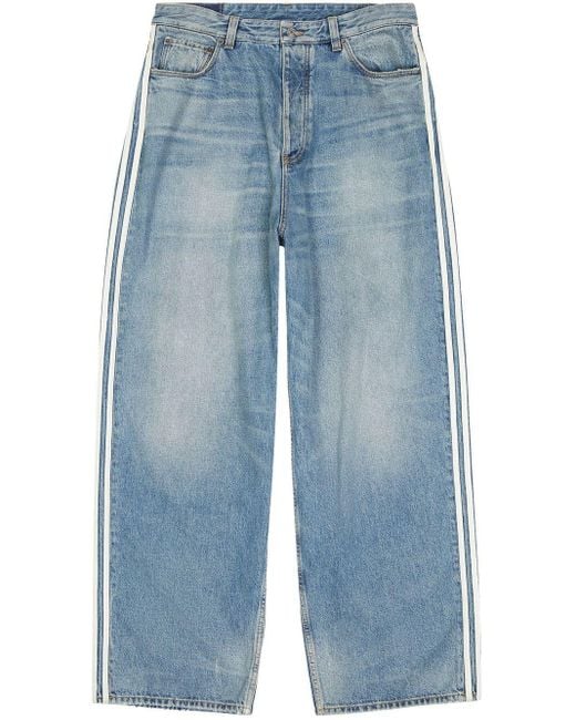 Balenciaga X adidas Straight-Leg-Jeans mit Streifen in Blau für Herren |  Lyst AT