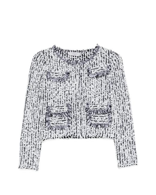 Charlott White Fringed Pocket Jacket