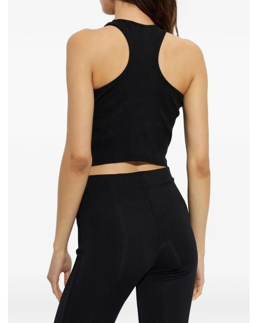 Off-White c/o Virgil Abloh Black Ribbed Sleeveless Top
