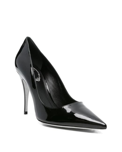 Rene Caovilla Black 100Mm Pointed-Toe Stiletto Heeled Pumps