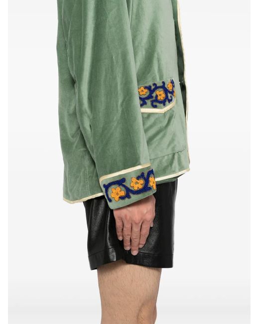 Bode Green Oberon Floral Jacket for men