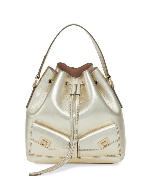Ferragamo White Multipocket Bucket Bag