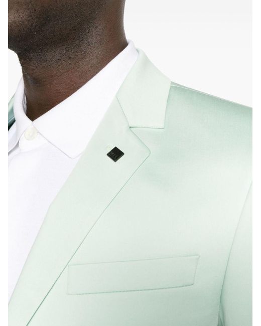Karl Lagerfeld Green Single-breasted Twill Blazer for men
