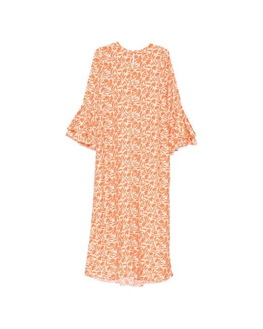 Bambah Pink Ruffled Dress