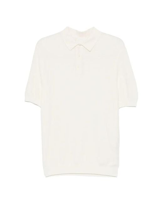 Bompard White Buttoned Short-Sleeve Polo Shirt for men