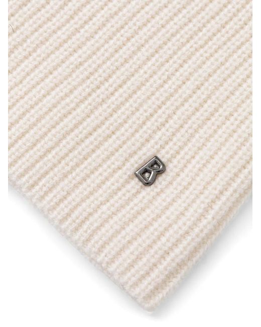 Bogner Natural Ribbed-Knit Drawstring Snood
