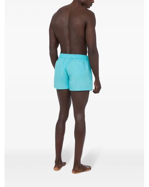 Bañador con parche del logo Moschino de hombre de color Blue