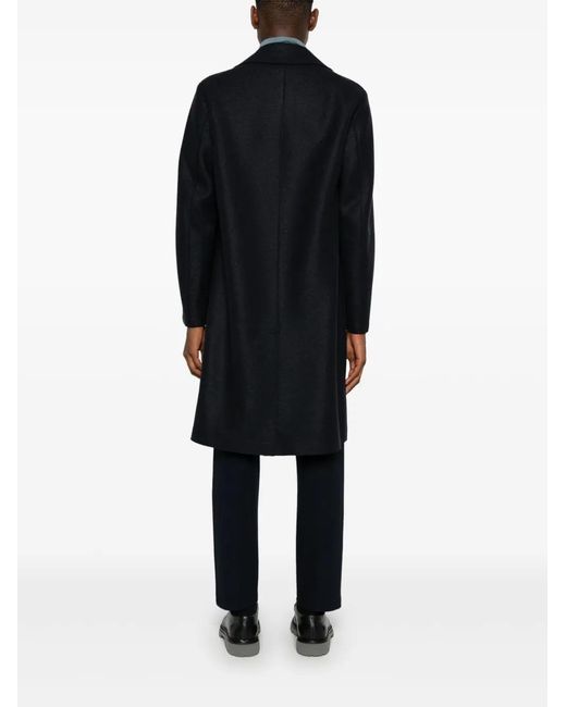 Harris Wharf London Doppelreihiger Mantel in Blue für Herren