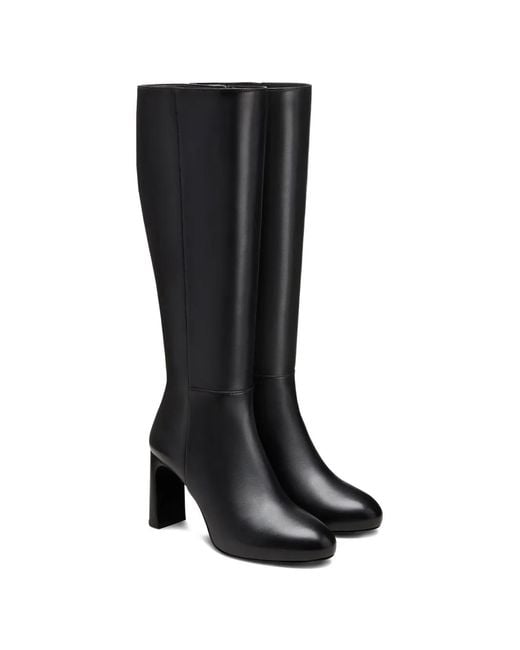 Stuart Weitzman Black Platform Zip Boots