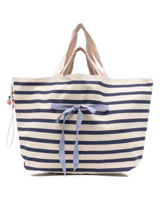 Péro Blue Striped tote bag