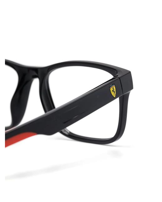 Ferrari Black Square-Frame Glasses for men