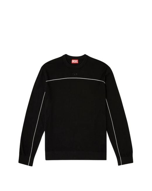 DIESEL Black K-Verene Logo-Detail Sweater for men