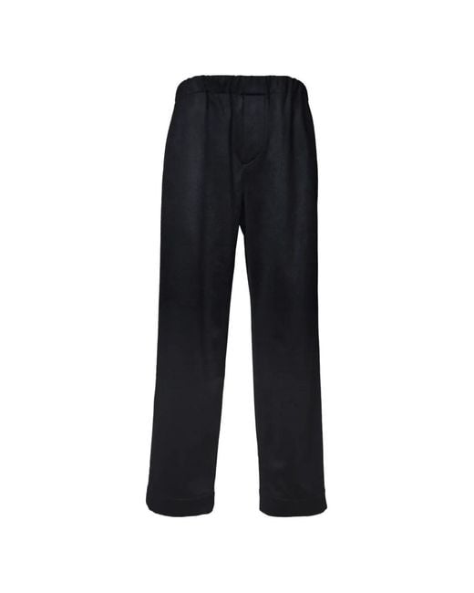 Meta Campania Collective Blue Drawstring Cashmere Trousers