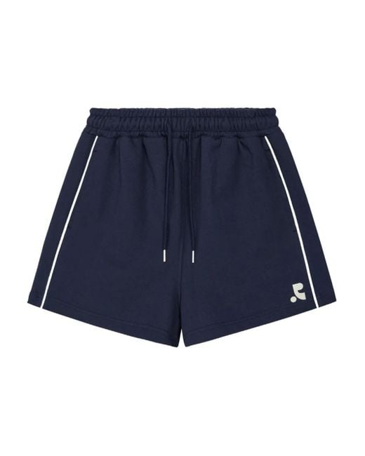 Rest&Recreation Blue Joggingshorts mit Logo-Print