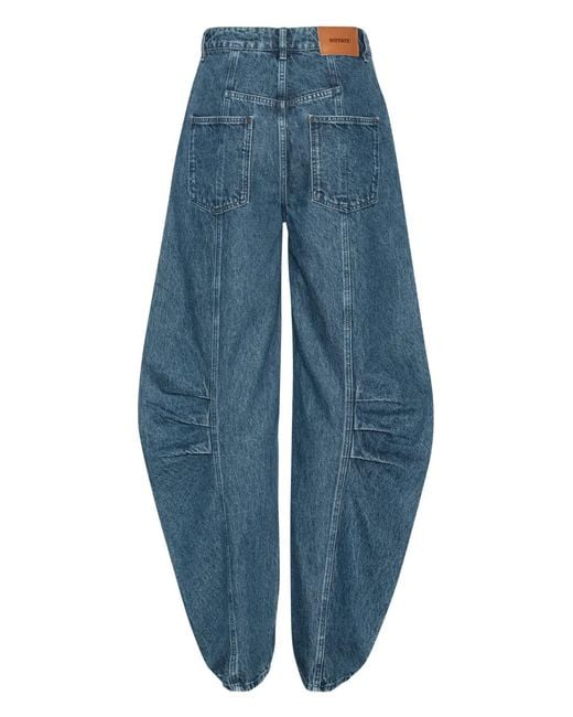 ROTATE BIRGER CHRISTENSEN Blue Denim Cargo Trousers