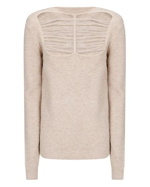 Jersey con espalda abierta Rick Owens de color Natural