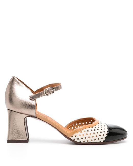 Chie Mihara Metallic 70mm Fiza Leather Pumps