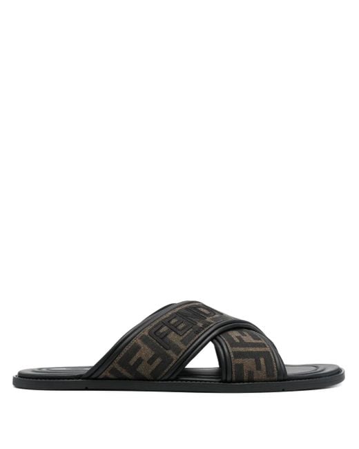 Slide di Fendi in Black da Uomo