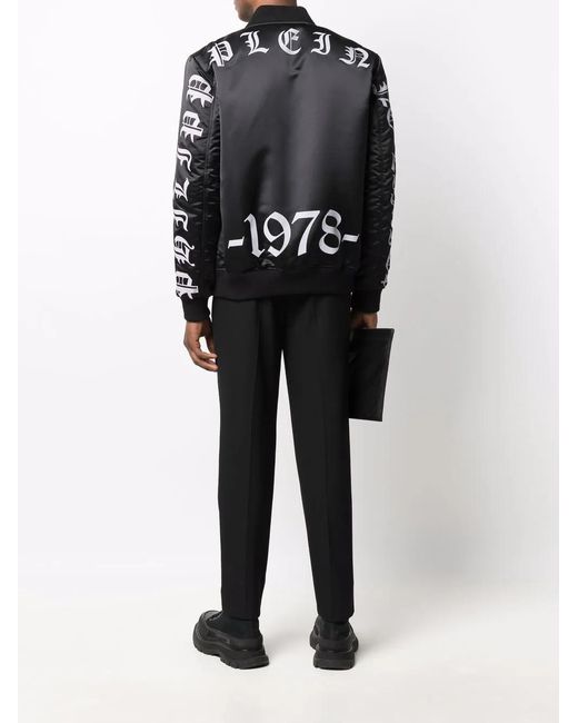 Philipp Plein Multicolor Logo-Print Bomber Jacket for men