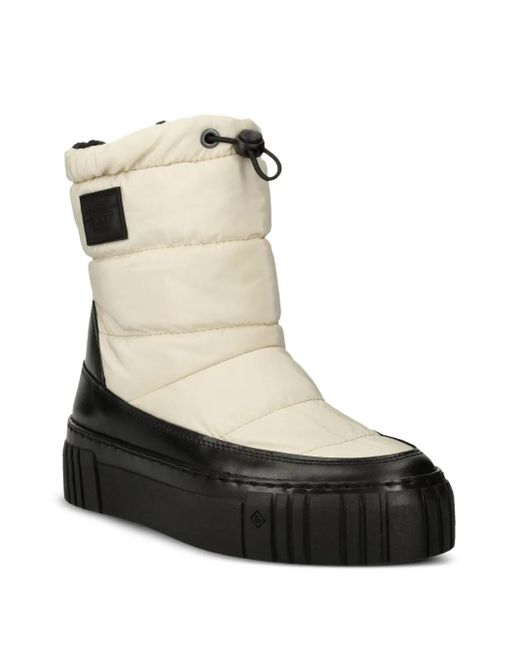 Gant White Logo-Patch Boots