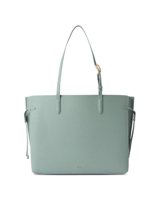 Furla Blue L Ava Leather Tote Bag