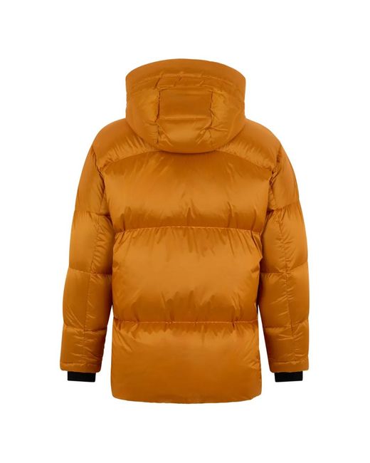 Moorer Orange Hooded Down Jacket for men