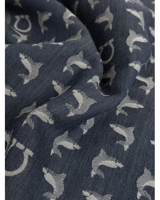 Ferragamo Gray Wool Scarf for men
